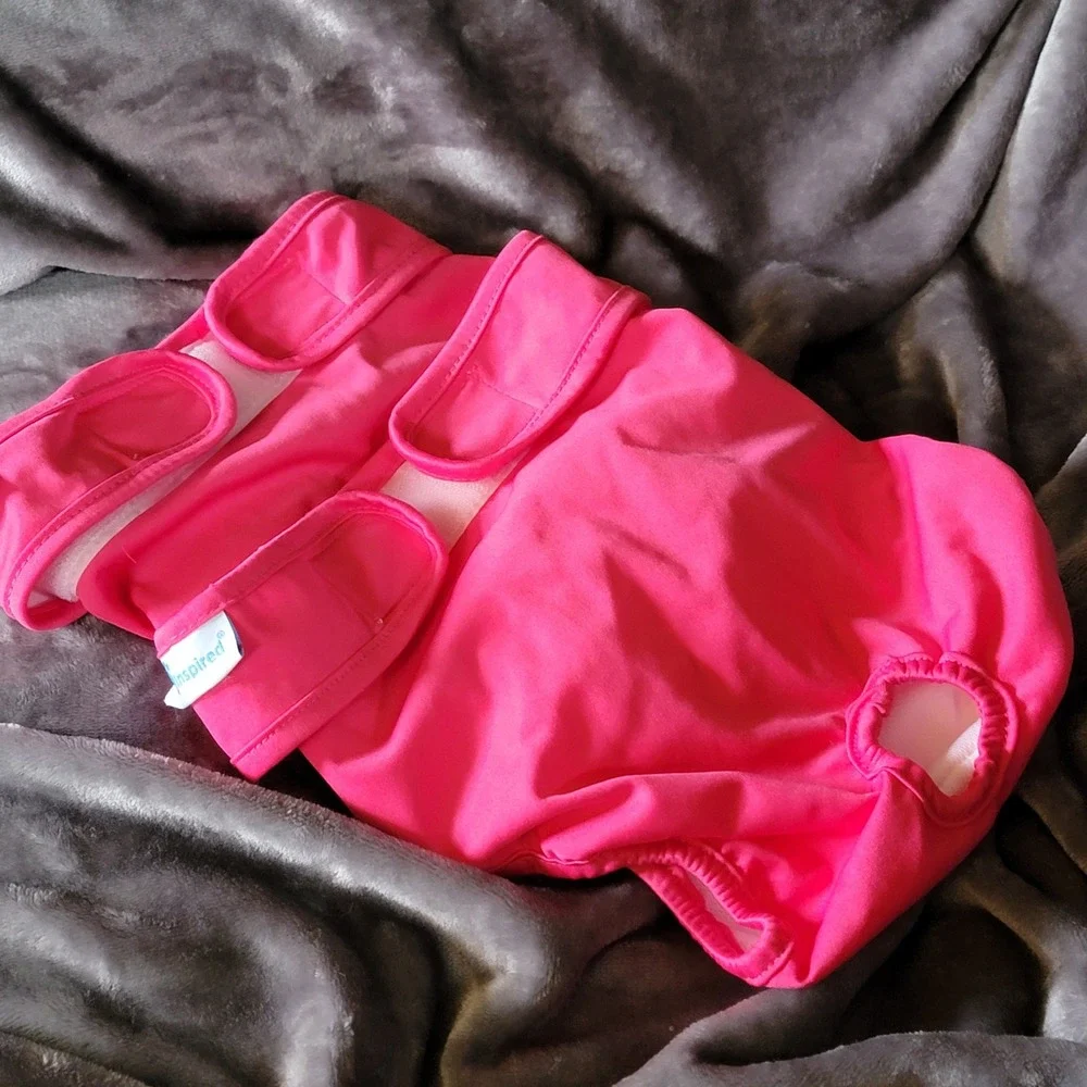 Paw Inspired Reusable Dog Diapers Female Large Pink Excellent Washable 2pk